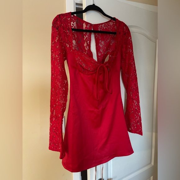 House of CB red Jennica mini dress NWT - Picture 6 of 8